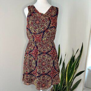 Banana Republic Women's Floral Dress Cowl Neck Sleeveless Size 0 Petite